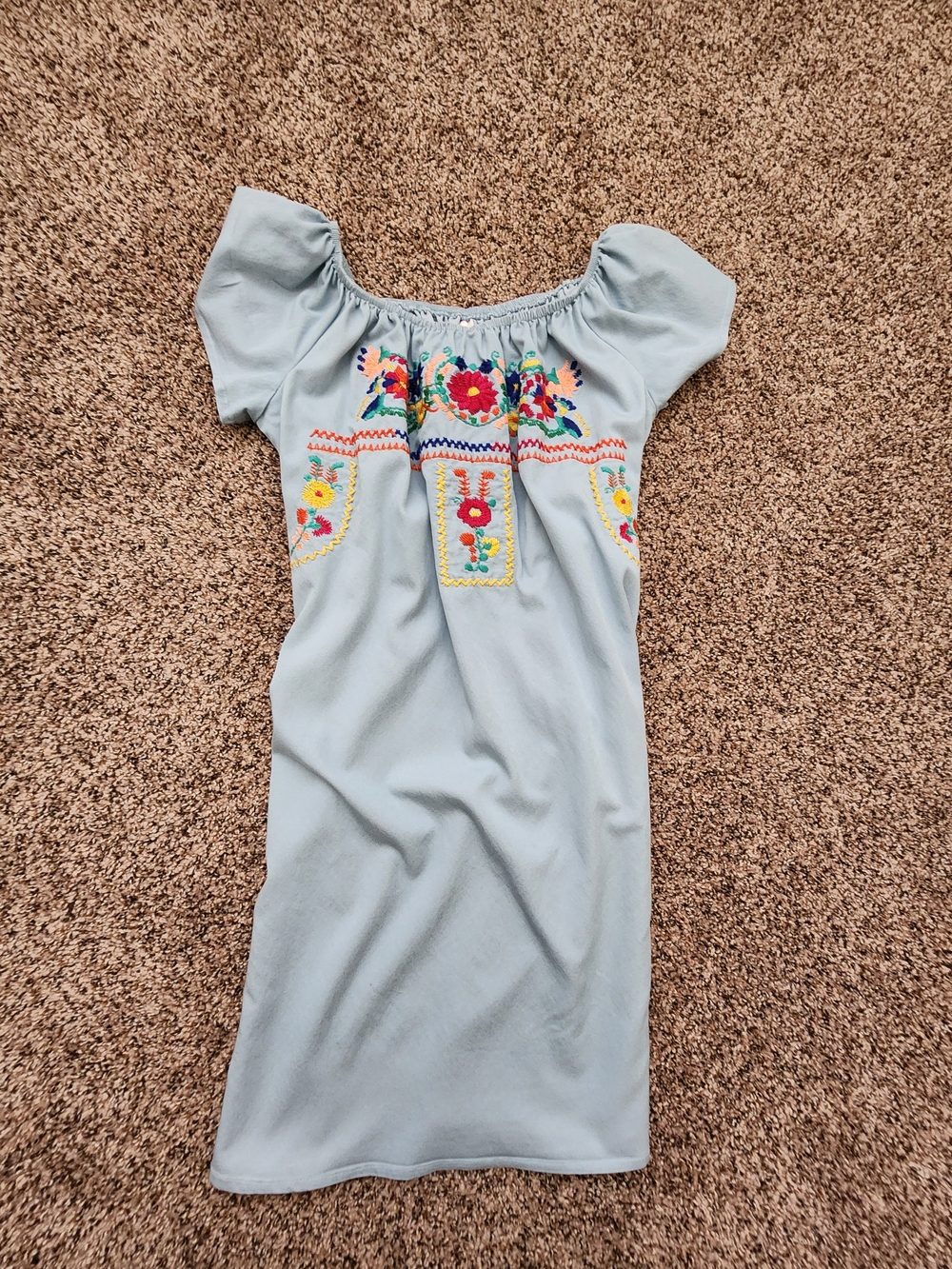 Embroidered Off-Shoulder Dress